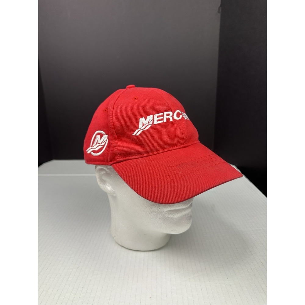Mercury Marine Motors American Flag Bass Adjustable Red Baseball Hat Cap